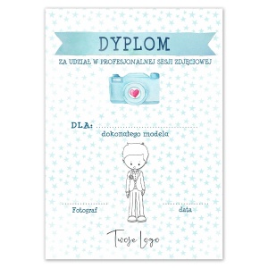 Dyplom za udział w sesji zdjęciowej