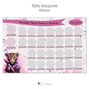 Tablo klasyczne - kolory: Różowy