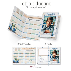 Tablo składane - Kolorowe Dinozaury