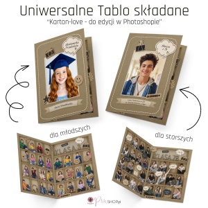 Tablo składane - uniwersalny szablon do edycji w Photoshopie