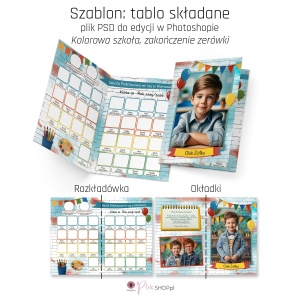 Tablo składane -  szablon do edycji w Photoshopie 