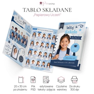 Tablo składane – szablon PSD | 20×30 cm po złożeniu