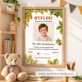 Dyplom przedszkolaka Kasztanki – przykład gotowej pracy ze zdjęciem dziecka w jesiennej aranżacji