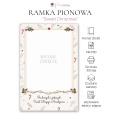 Pusta świąteczna ramka pionowa Sweet Christmas 20x30 z oknem na zdjęcie, gałązkami, laskami cukrowymi i napisem „Radosnych i pięknych Świąt Bożego Narodzenia"