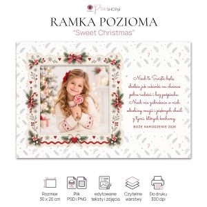 Ramka pozioma – szablon PSD + PNG, 30x20