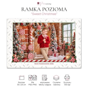 Ramka pozioma – szablon PSD + PNG, 30x20