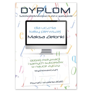 Dyplom szkolny