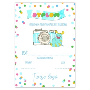 Dyplom za udział w sesji zdjęciowej